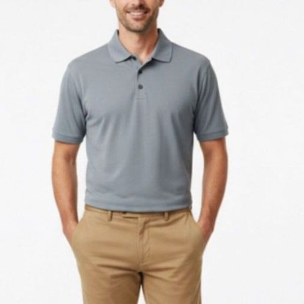 J. Crew Men's Blue-Gray Classic Short Sleeve Polo Shirt Size XL